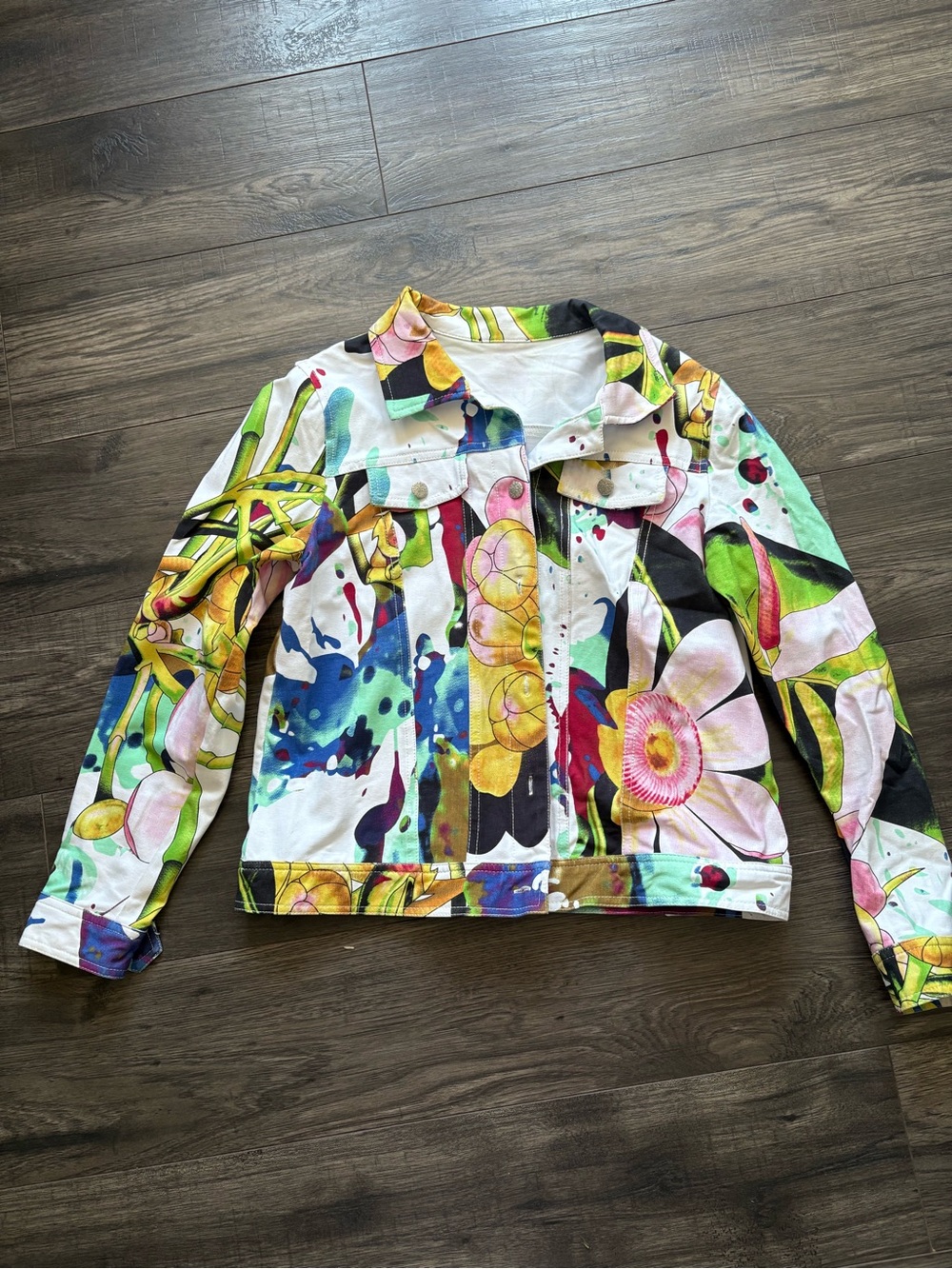 Floral Multicolor Women’s Denim Jacket